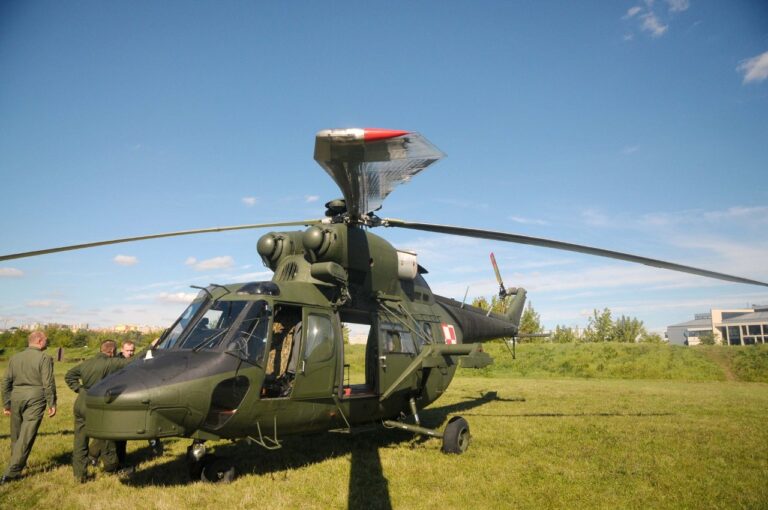 Awaryjne lądowanie wojskowego śmigłowca w Złotnikach Kujawskich